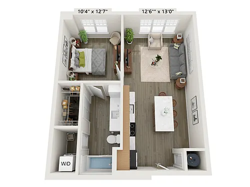 Floor plan 1x1B