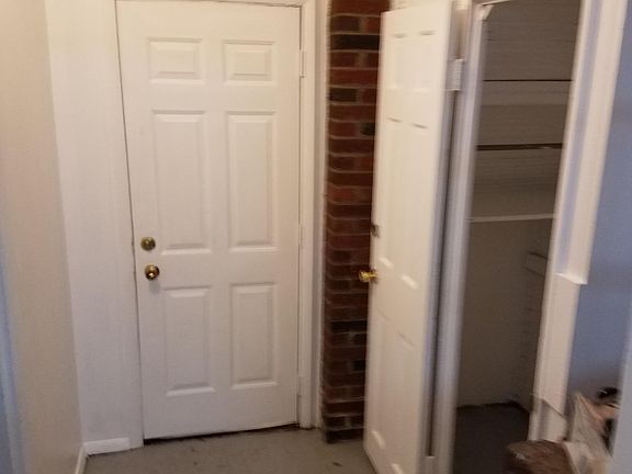 Back porch exit and storage closet