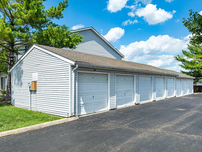 Detached garages are available for rent with your River Valley Apartment home.