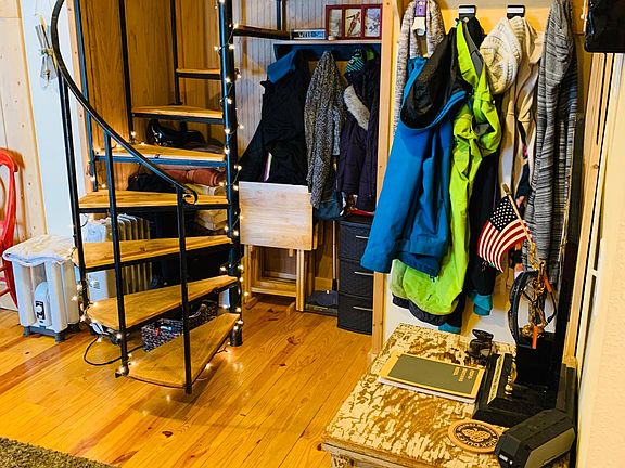 Staircase looking up in main room