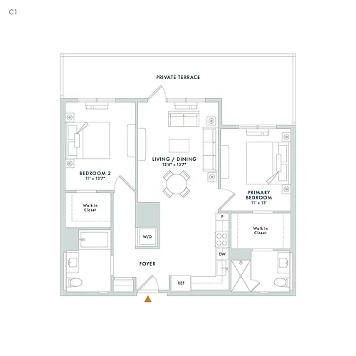 Floor plan C1 - Terrace