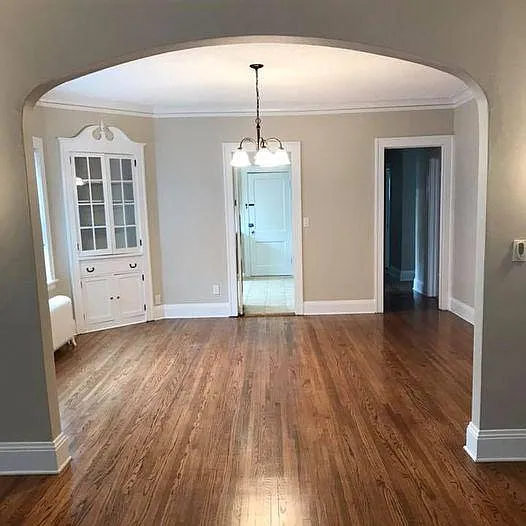 hardwood floors throughout most of unit