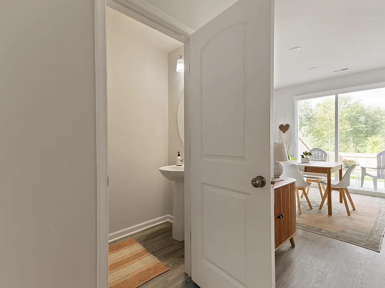 "Powder room" on first floor