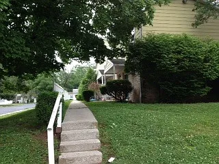 Steps leading from parking area