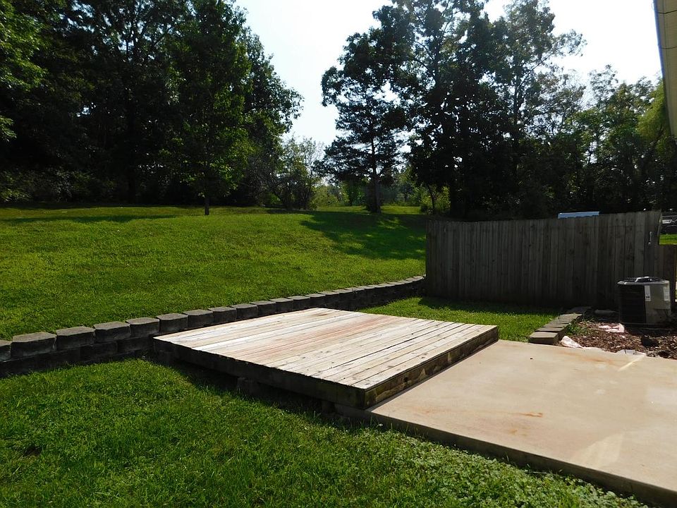 secluded back patio