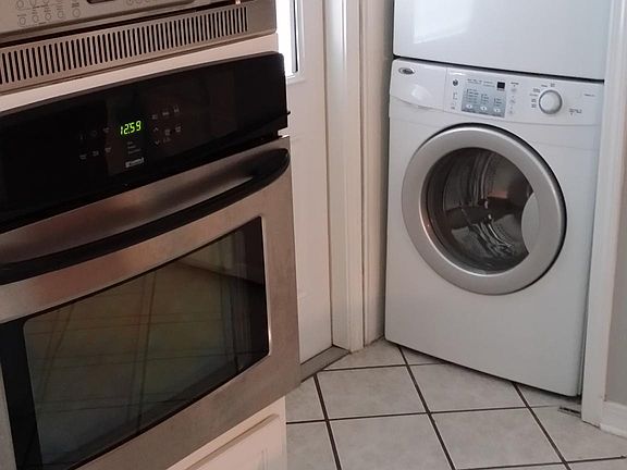 Built-in Microwave & Oven & laundry center (washer & dryer provided with house!)