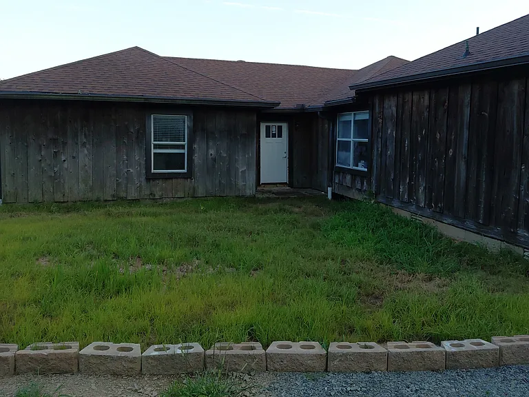 Front door and yard