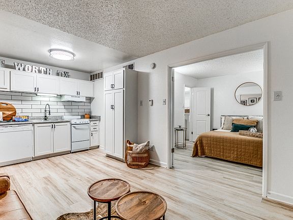 Fusion Fort Worth - Renovated Living Area, Kitchen, and Bedroom *Select Units
