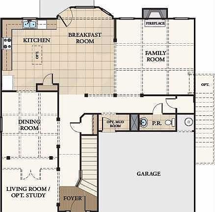 1st floor plan opt covered patio 