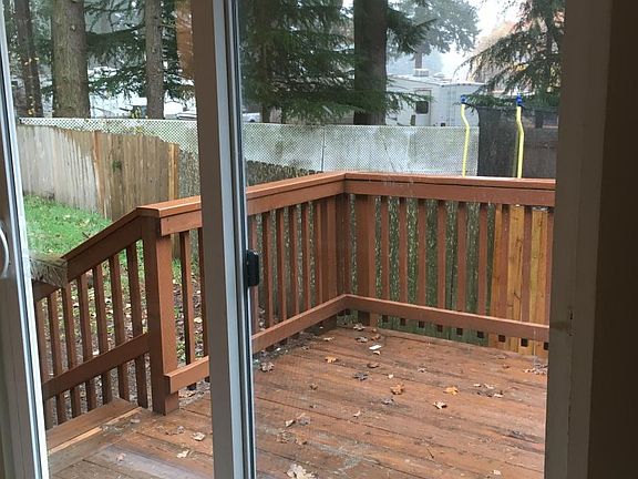 Sliding glass door and deck