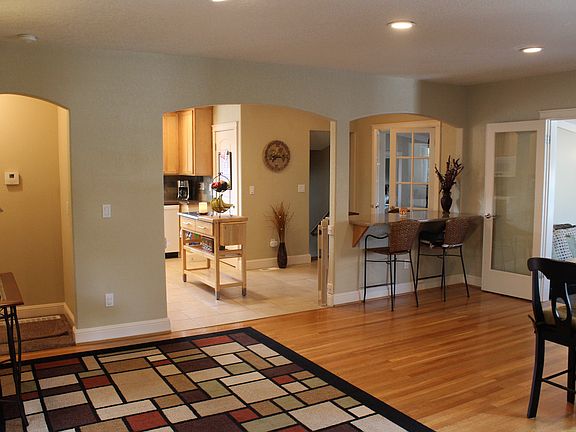 Family room and kitchen