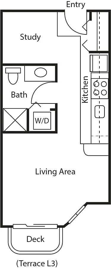 Floor plan Studio Den A4