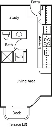 Floor plan Studio Den A4
