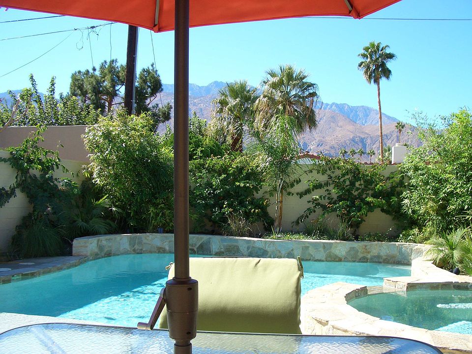 Mountain view from back yard showing pool 
