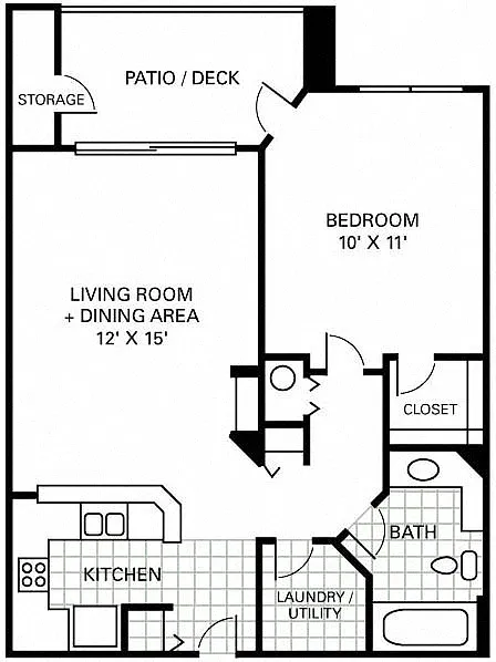 Floor plan 1 Bedroom