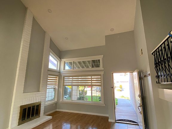 High ceiling living room