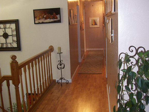 Upstairs hallway leading to the bedrooms/bathrooms.
