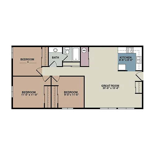 Floor plan 3 Bedroom
