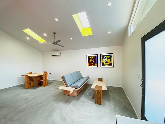 All recessed lights are on dimmers, AC-Heating and fan are remote controlled. Furniture not included