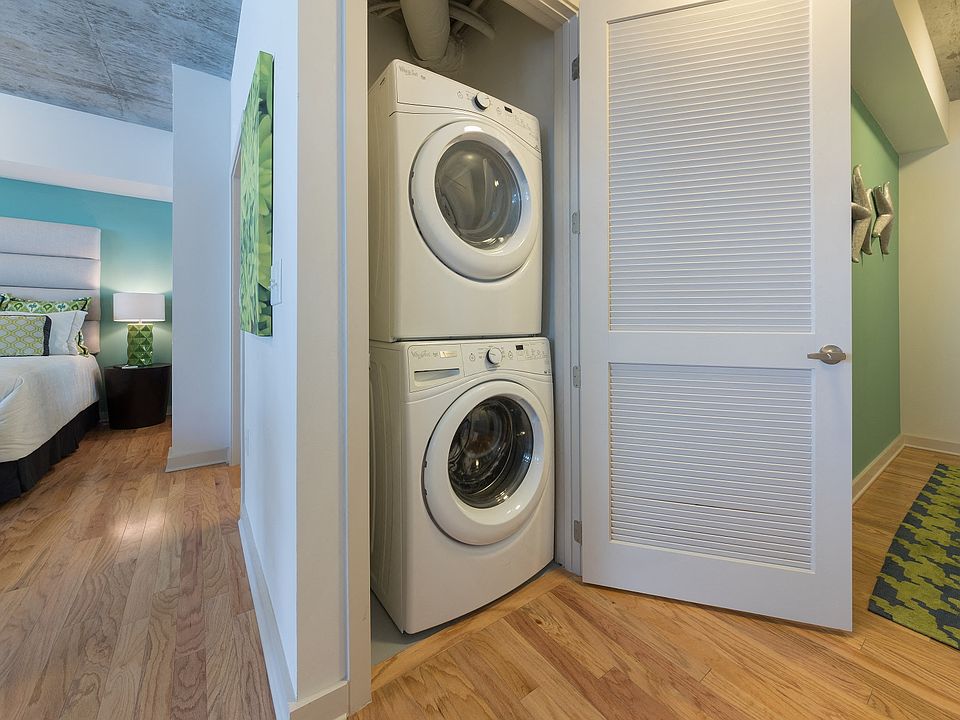 Front Load Washer and Dryer in Hall Utility Closet