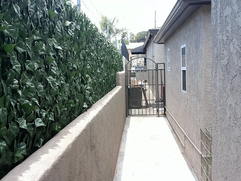 Shot of walkway toward El Cajon Blvd