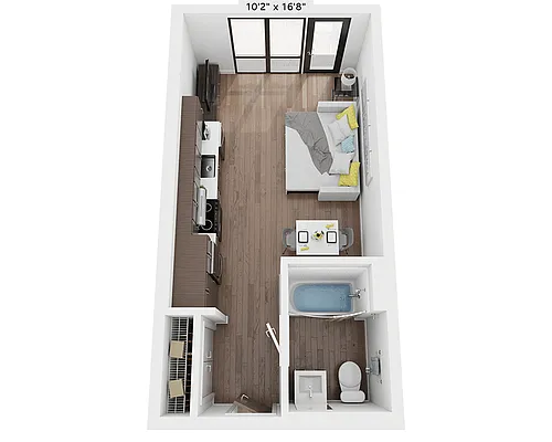 Floor plan Studio E1C