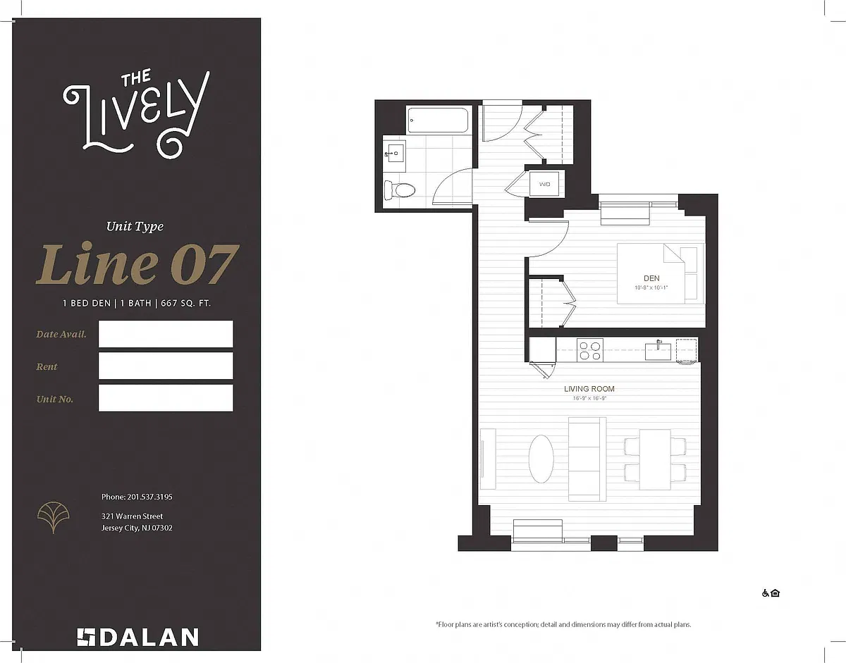 Floor plan 1 BED | 1 BATH - LINE 07
