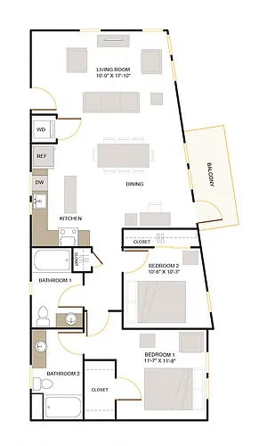 Floor plan C4 2X2