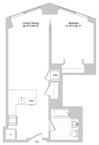 Floor plan A8.1 | 1 Bed | 1 Bath