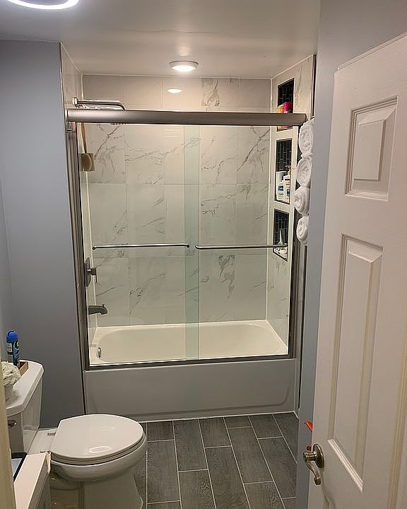 New glass shower doors