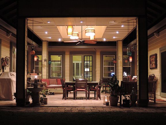 Lanai view at night