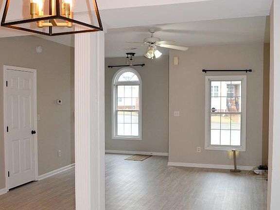 View from dining nook to living room
