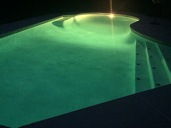 Lighted Pool at Night 