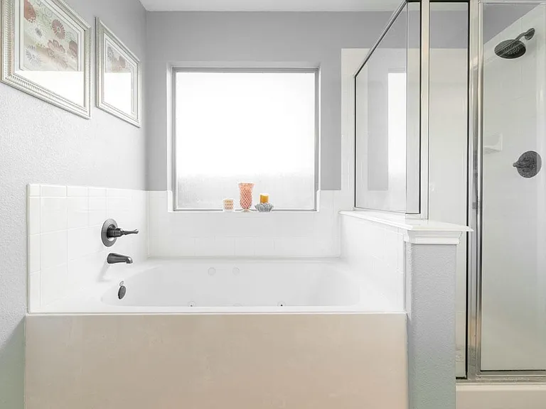 Jetted Jacuzzi tub and separate shower