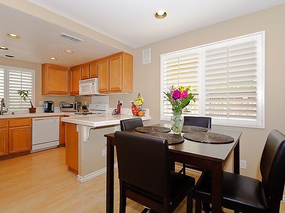 Eating area and kitchen