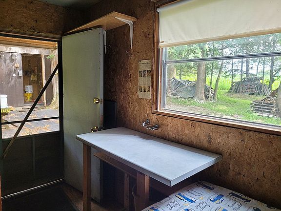 Inside hunting shack