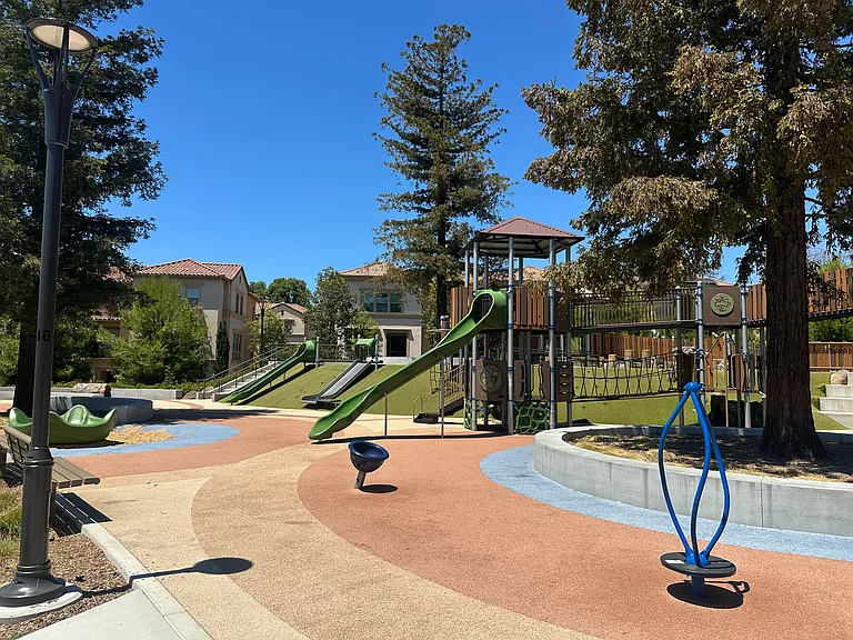 Fantastic neighborhood park with an expansive play structure directly across from the home.