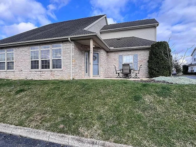 Front entry with patio