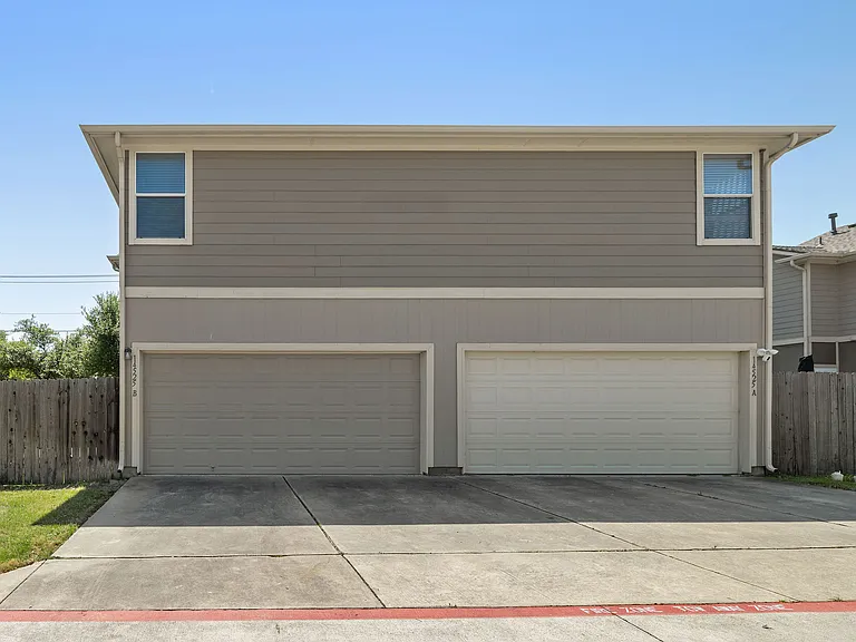 Garage on the back of the unit