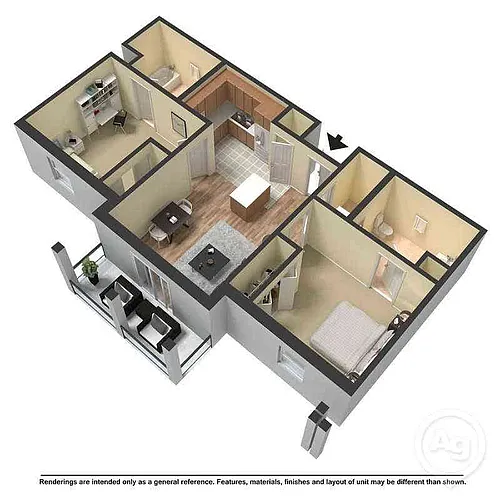 Floor plan 2-Bedroom