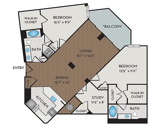 Floor plan B44D