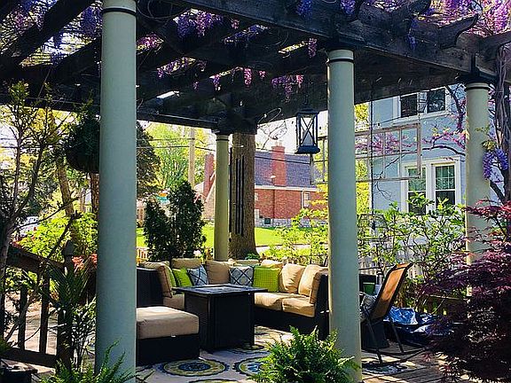 Wisteria covered patio