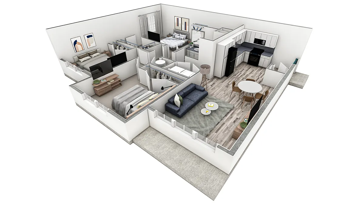 Floor plan 3-2 BR Premier Horizon Overlook