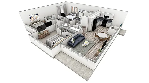Floor plan 3-2 BR Premier Horizon Overlook