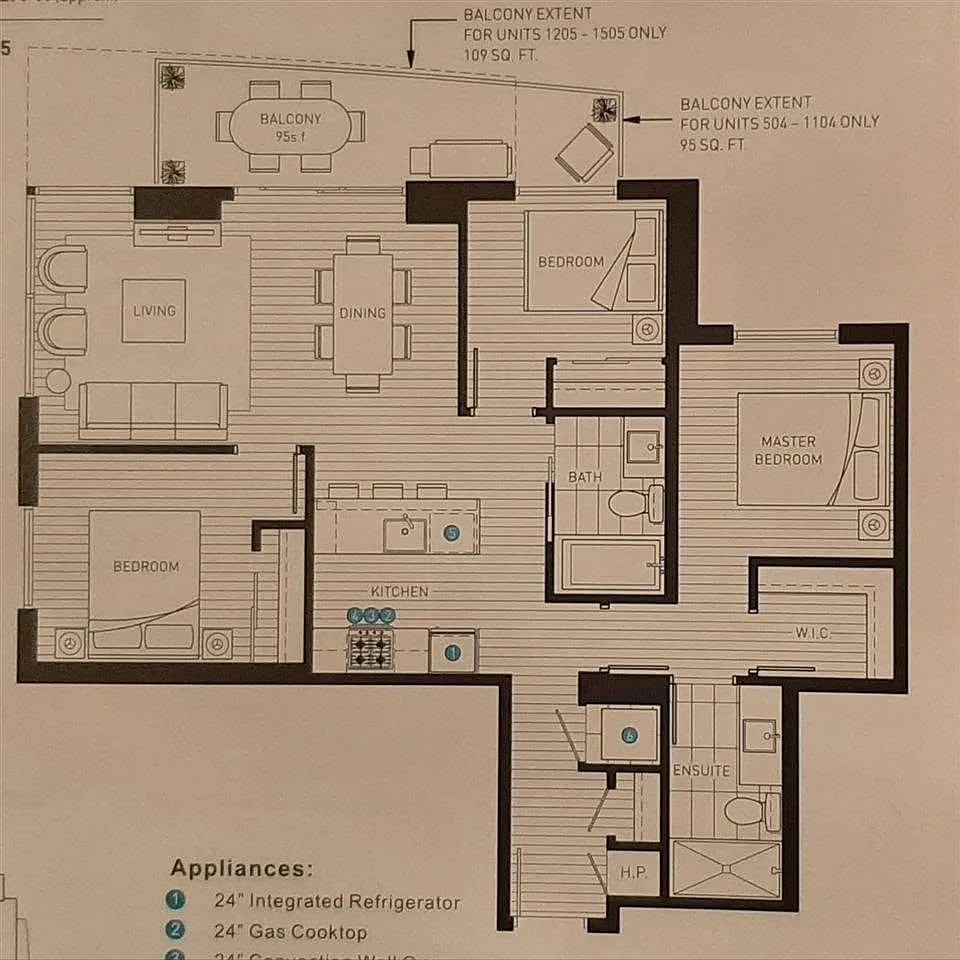 3 bed, 950 sqft, $3,700 — Photo 3