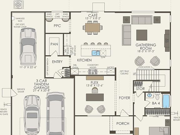 First Floor 6 br 4 ba