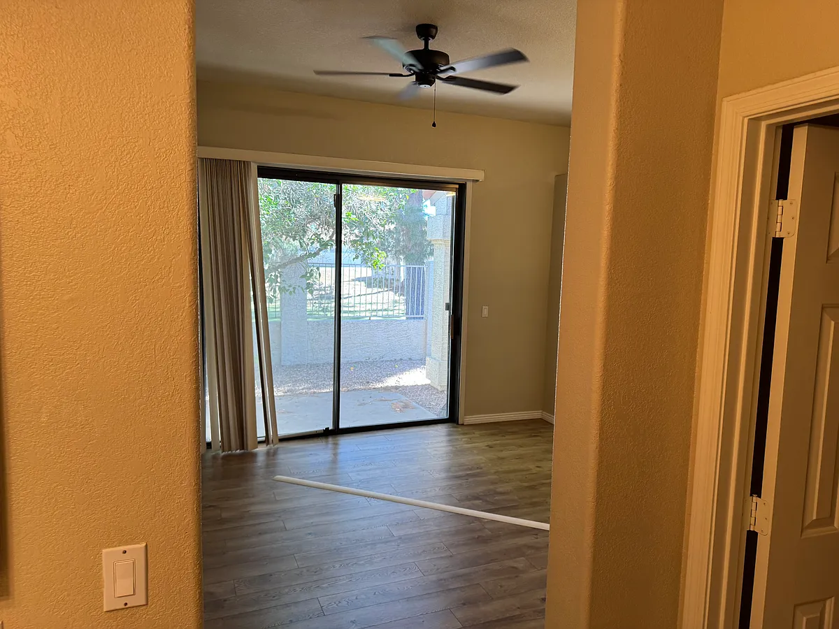 View from master bath to outdoor green belt - 7327 S Jentilly Ln
