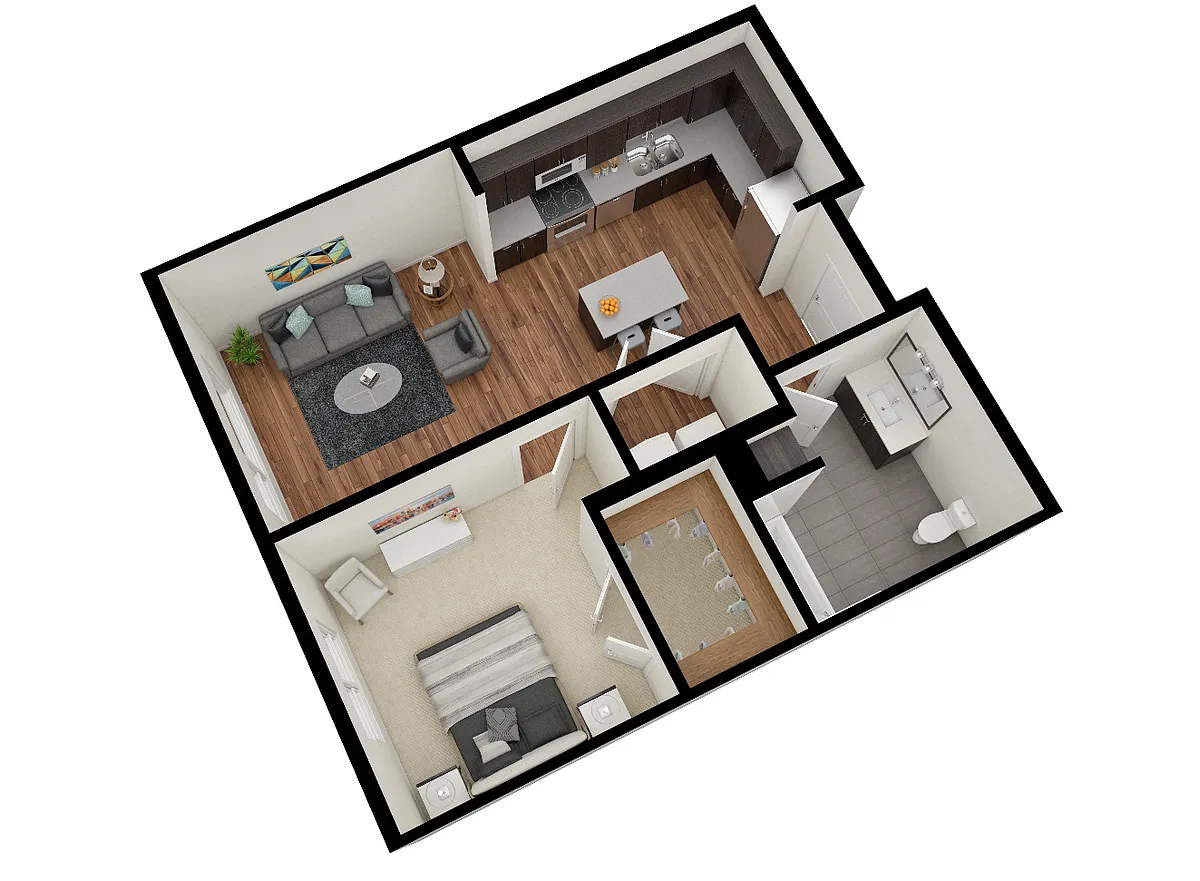 Floor plan Cottonwood - 60% Area Median Income