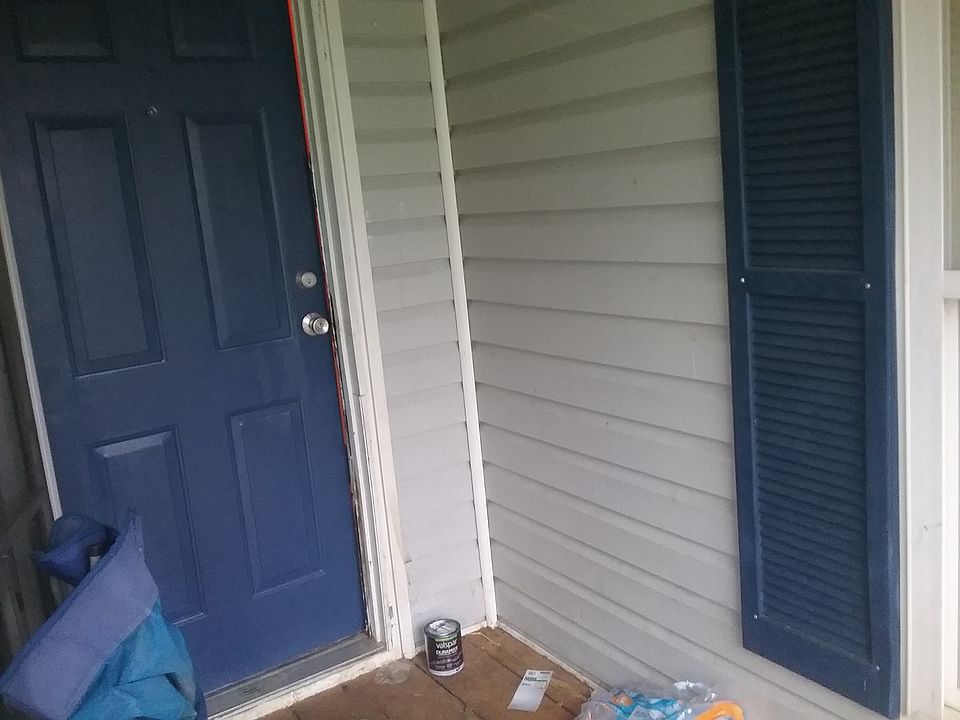 Freshly painted door