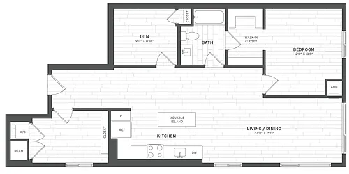 Floor plan B2.1 Den